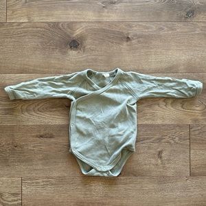 Green Quincy Mae long sleeve bodysuit